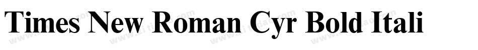 Times New Roman Cyr Bold Italic字体转换